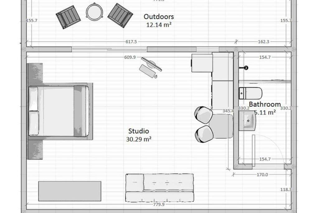 Cozy Studio Near The Beach 1Stfloor Nea Iraklitsa ภายนอก รูปภาพ